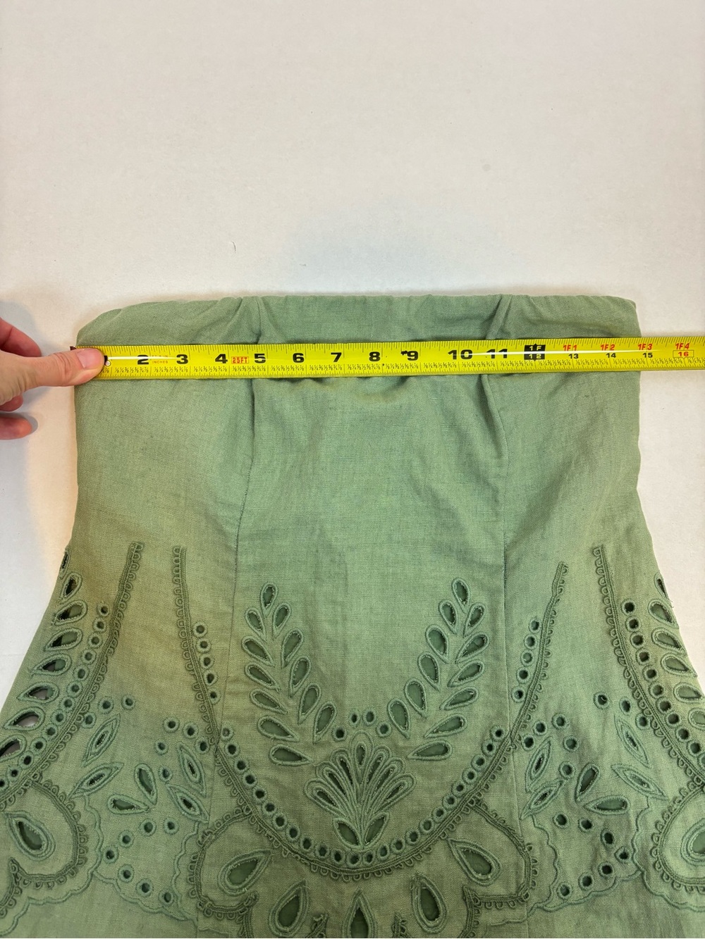 HEMANT AND NANDITA Strapless Top in Green Size S - Picture 12 of 14